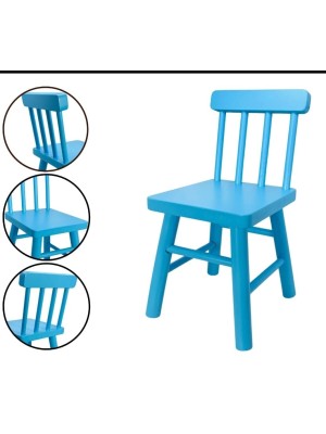 CADEIRINHA INFANTIL DE MADEIRA ROSA/AZUL – MODELO RESISTENTE, CONFORTÁVEL E IDEAL PARA QUARTOS E BRINQUEDOTECA