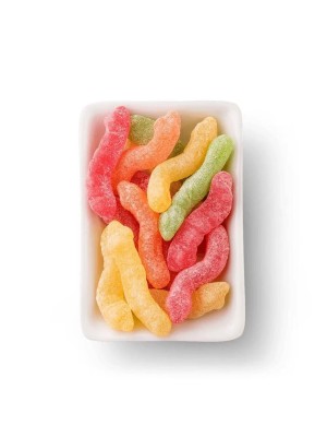 Docigoma Minhocas Azedinhas 190g Docile – Balas de Goma Ácidas Sour Coloridas e Mastigáveis para Festas, Lembrancinhas