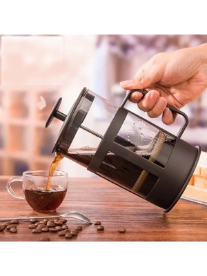Cafeteira Prensa Francesa 300ml em Vidro Borossilicato – French Press para Café, Chá e Infusões com Filtro em Inox