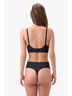 Sutiã Preto Adulto G Sem Costura com Bojo Estruturado e Alças Removíveis, Confortável, Versátil e Ideal para Uso Diário