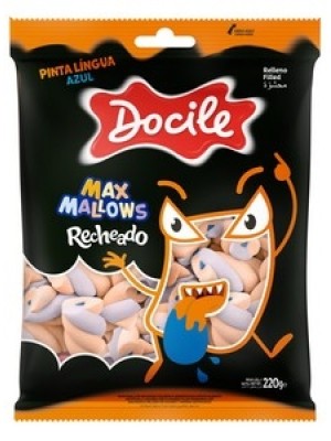 MARSHMALLOW RECH TWIST AZUL/BRANCO BAUNILHA C/MOR 220G UN. DOCILE