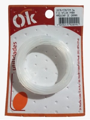 OK FIO DE NYLON P/ MAQUINA DE GRAMA 3MT UN.