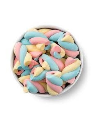 MARSHMALLOW TWIST  COLOR RECHEADO BAUNILHA C/MORANGO 220G UN. DOCILE