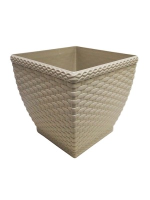 Vaso Cachepô Rattan Pequeno Quadrado 11x10,5cm Palha – Decoração Sofisticada para Casa e Jardim