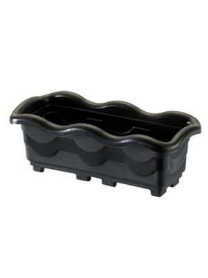 JARDINEIRA MINI PRETA 400ML DE PLASTICO UN. INJEPLASTEC