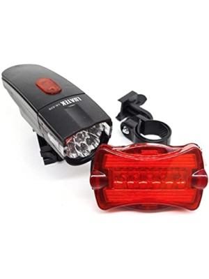 LANTERNA  P/ BICICLETA A PILHA C/ ACESSORIOS