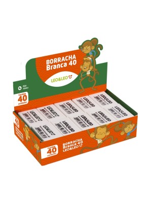 BORRACHA BRANCA 40 CX C/40 PÇS
