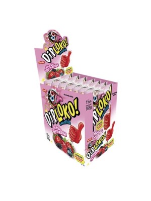 PIRULITO DIP LOKO 165G CX C/15 UNDS BOOOM FRUTAS VERMELHAS DANILLA