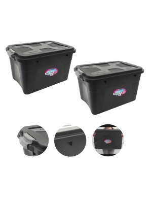 CAIXA ORGANIZADORA MULTIUSO PRETA 56L UN.