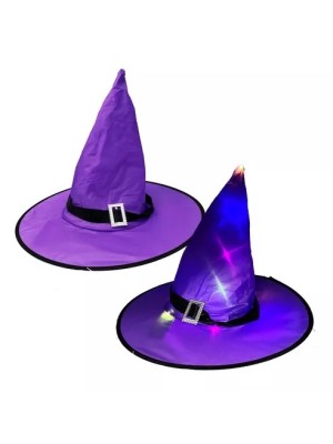 CHAPEU DE BRUXA HALLOWEEN C/LED UN. FESTA BRASIL