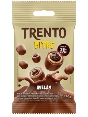 WAFER TRENTO BITES AVELA AO LEITE 40G UN. PECCIN
