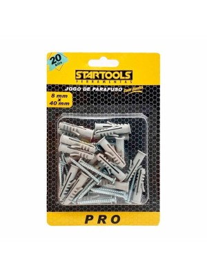 PARAFUSO C/ BUCHA 8MMX40MM C/20 KITS UN.