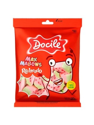 MARSHMALLOW RECHEADO MORANGO 220G UN. DOCILE